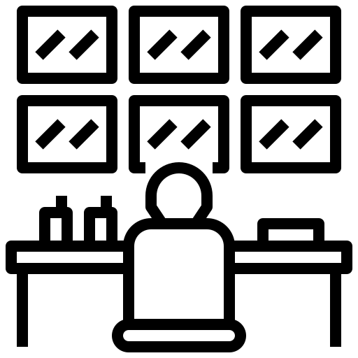 A person on the desk